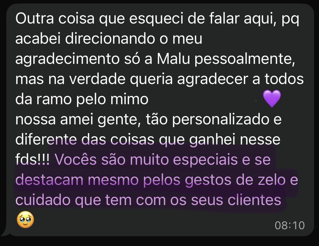 Feedback de Cliente Ramo